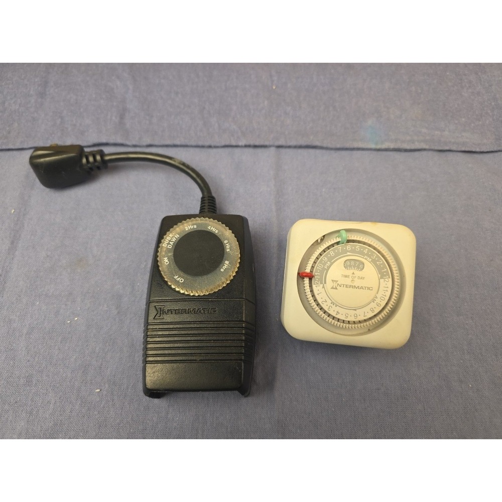 Two Intermatic HB51R Outdoor Dusk-Dawn 2Hr Increment Photo-Electric Timer Switch